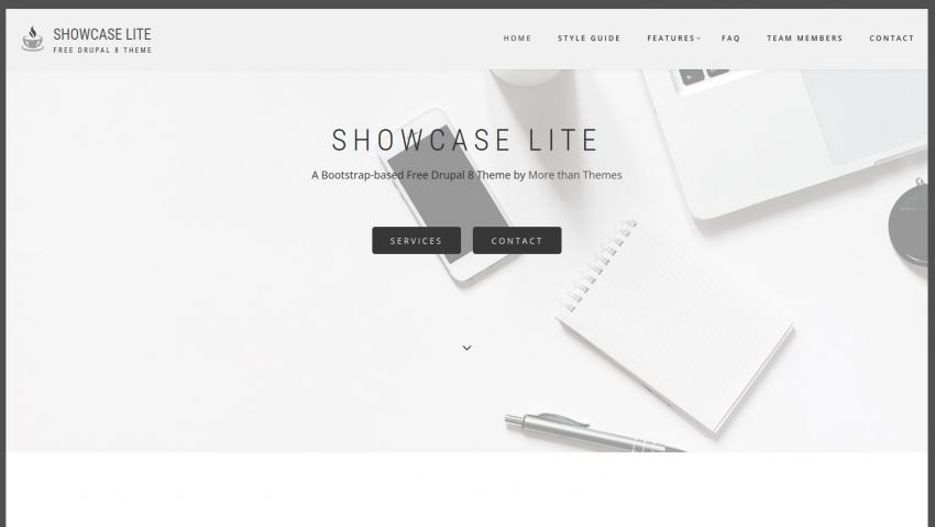 Showcase Lite: A free Bootstrap-based Drupal 10 theme