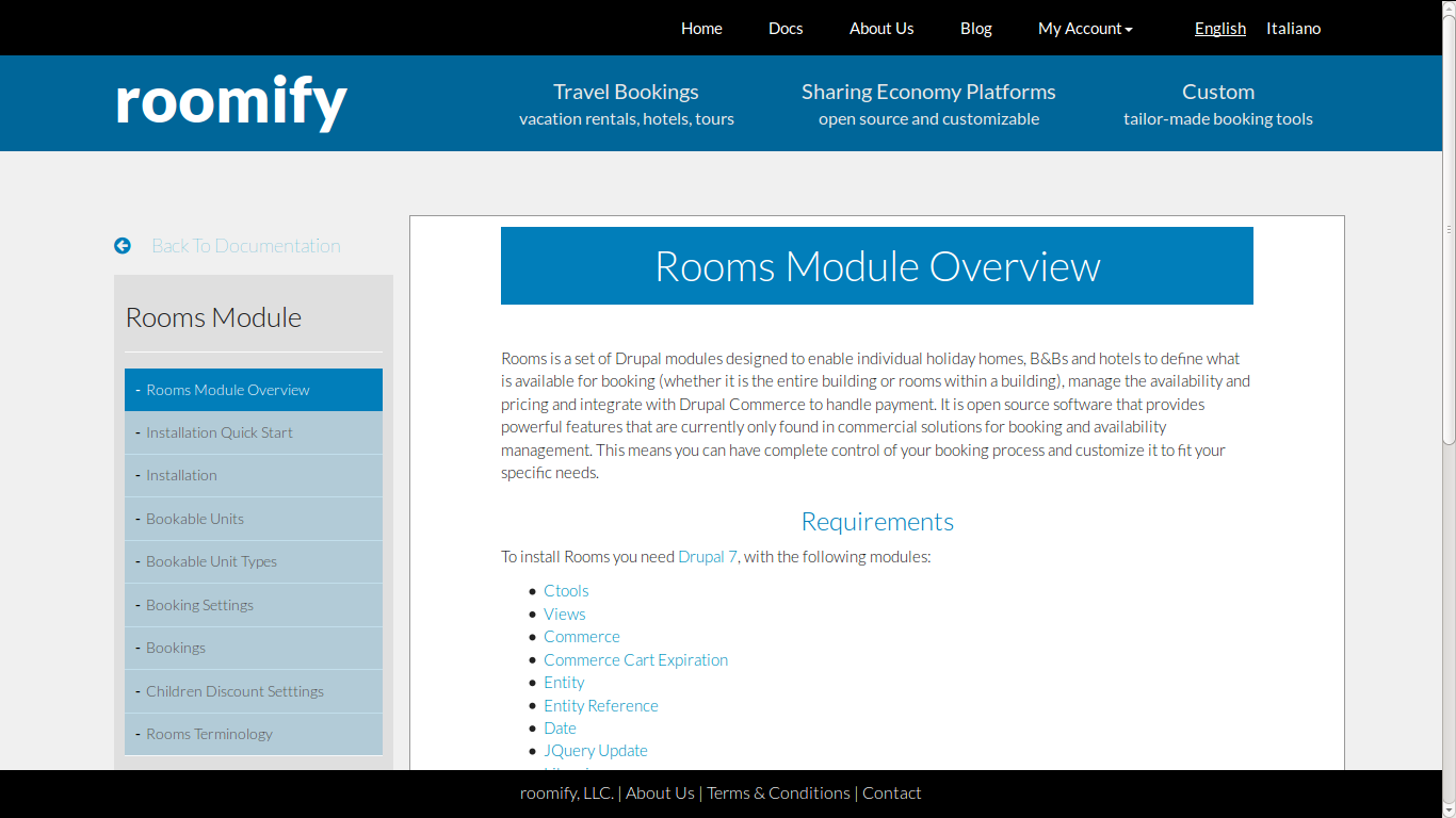 How to implement Rooms 7.x-1.8 properly - Problem with full calendar library