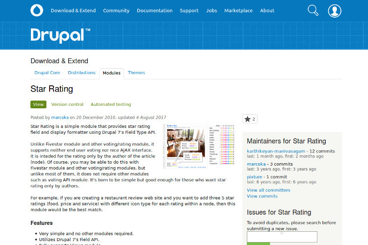 The "best" Drupal Rating modules