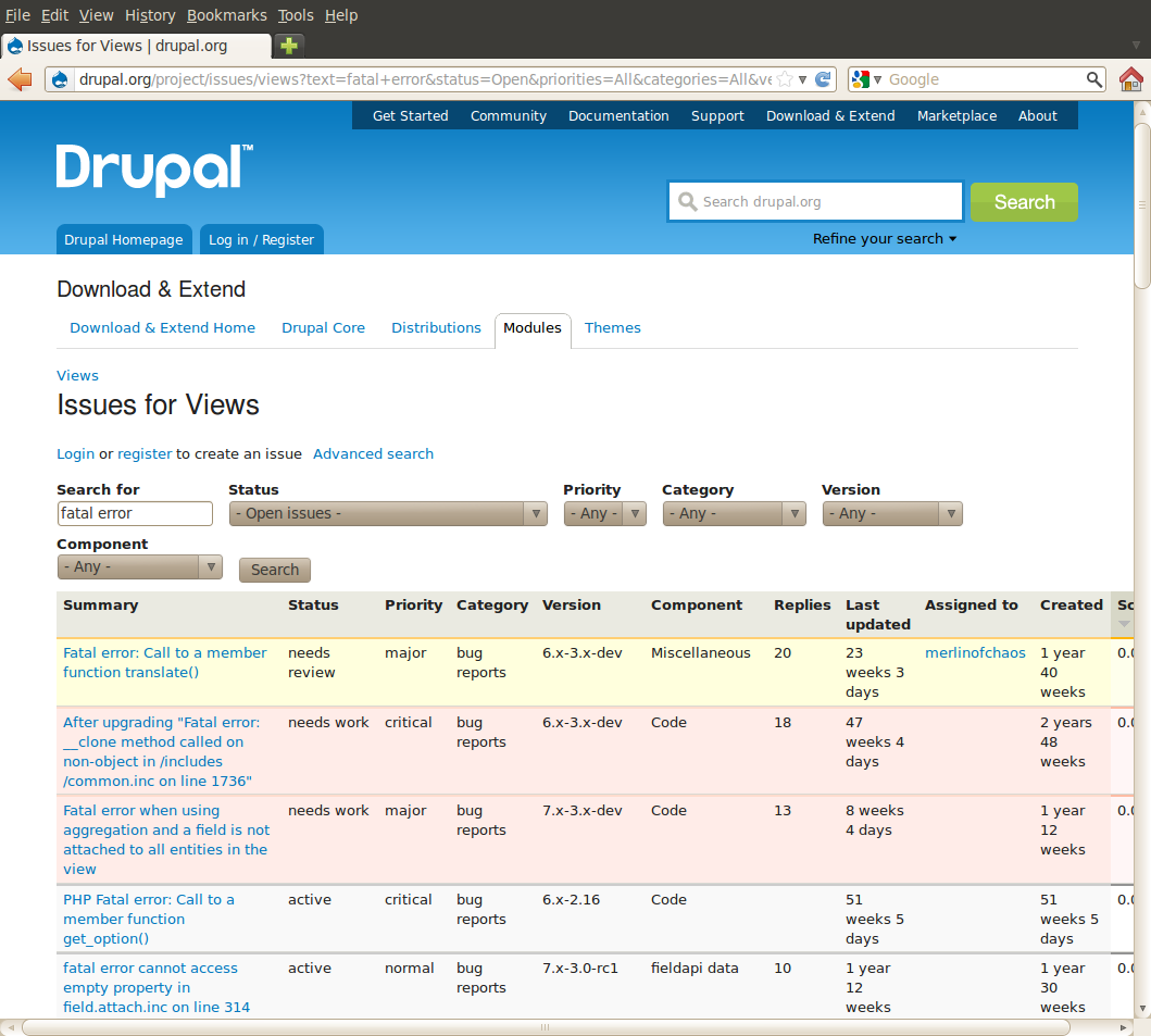 Troubleshoot error message after update/installation of module/theme with "undo"