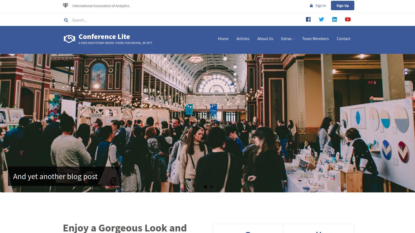 Conference Lite: A free Drupal 9 theme for conferences and events