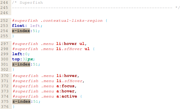 Changing of z-index value