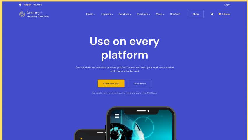 Groovy+ Business - A theme with a colorful design and a great features