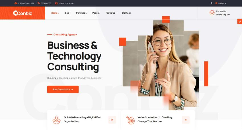 Conbiz - Consultancy & Business Drupal 11 Theme 