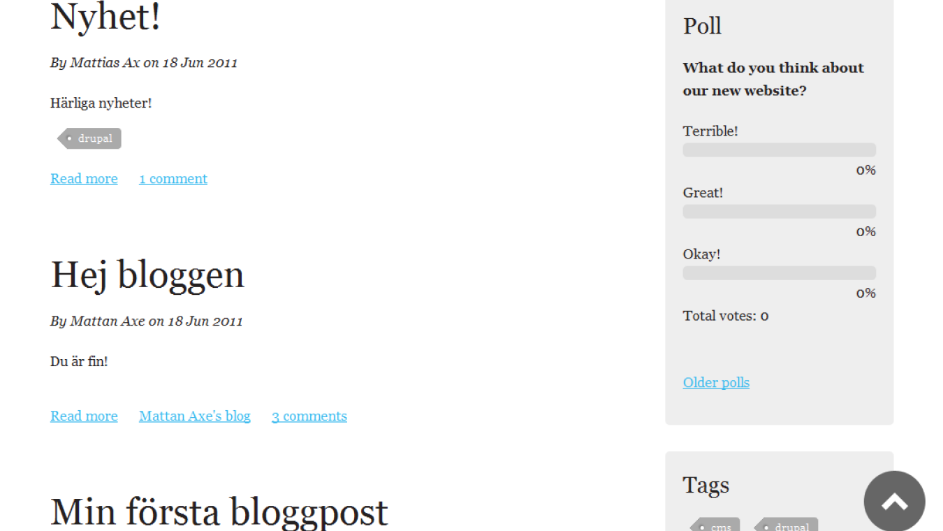 Allow users to smoothly scroll up the page