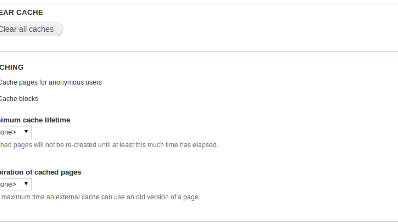 "Clear all caches" when something goes wrong