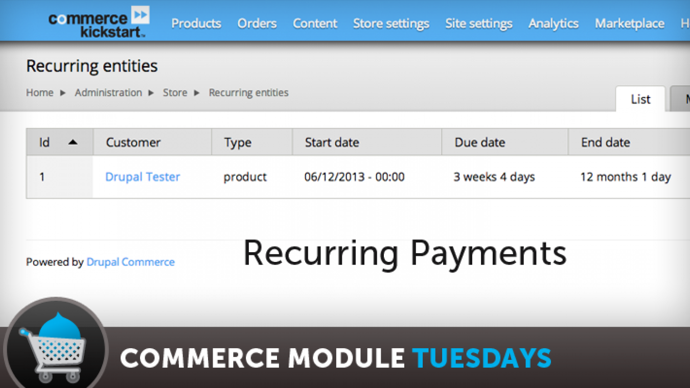 Drupal Commerce membership websites - Role-based products & recurring payments