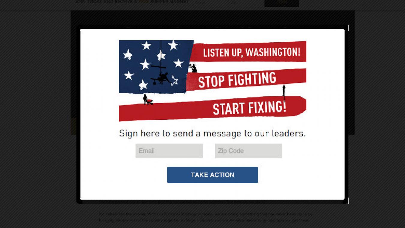 Use the module Splashify to display a splash page on your frontpage or anywhere on your Drupal website