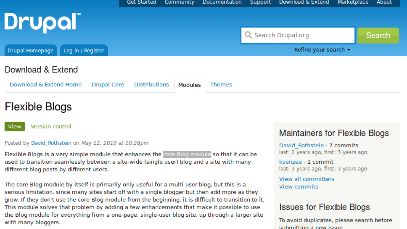 How to remove the users' blog link? OR How to transform the Blog module into a single user blog?