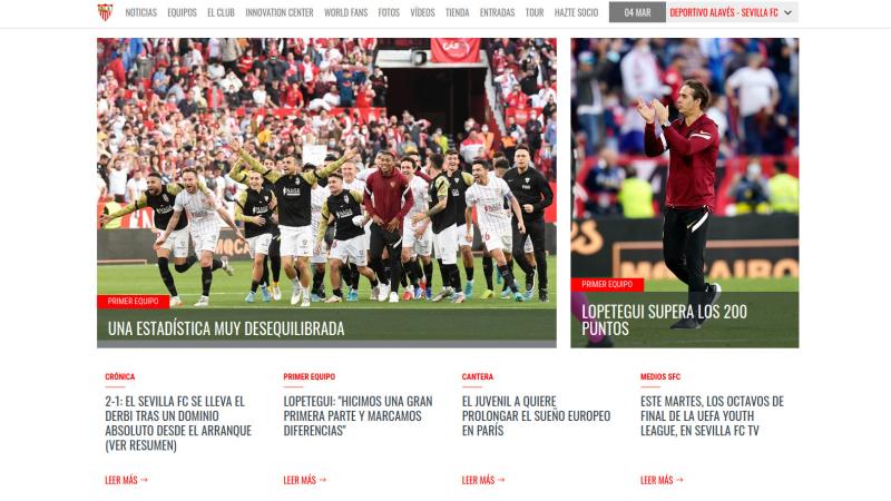 Sevilla F.C. Drupal website